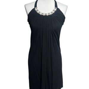 Alythea by Anthropologie Cold Shoulder Embellished Pearl Sundress Medium